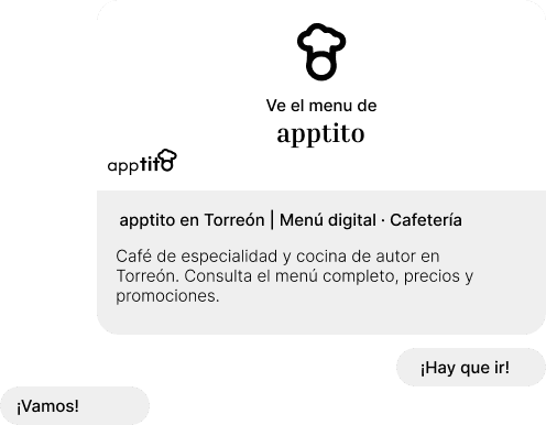 Menú digital AppTito