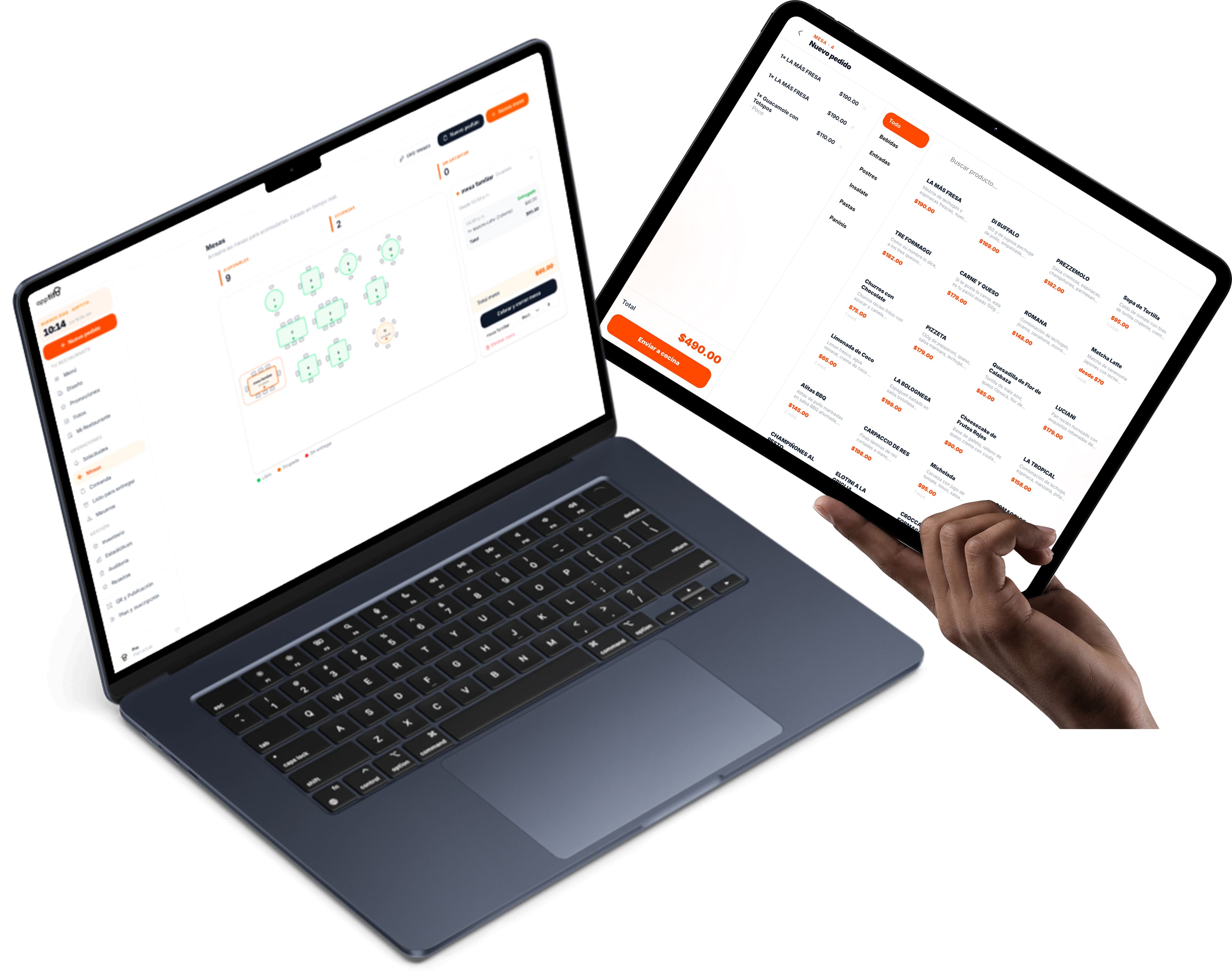 Dashboard POS de AppTito para restaurante con mesas, comandas, ventas y menú digital integrado